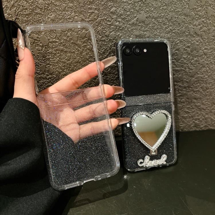 For Motorola Razr 70 Glitter Stardust Series PC Phone Case - Transparent