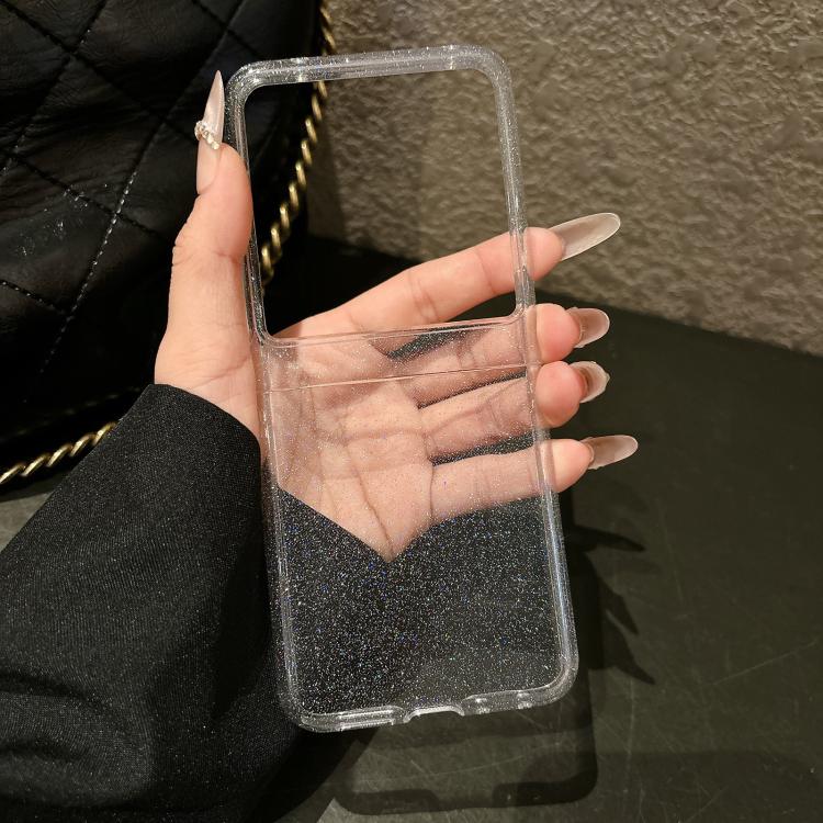 For Motorola Razr 60 / 50 Glitter Stardust Series PC Phone Case - Transparent