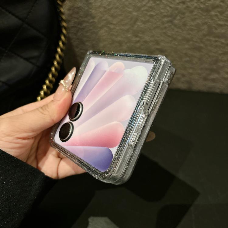 For Xiaomi Mix Flip 2 Glitter Stardust Series PC Phone Case - Transparent