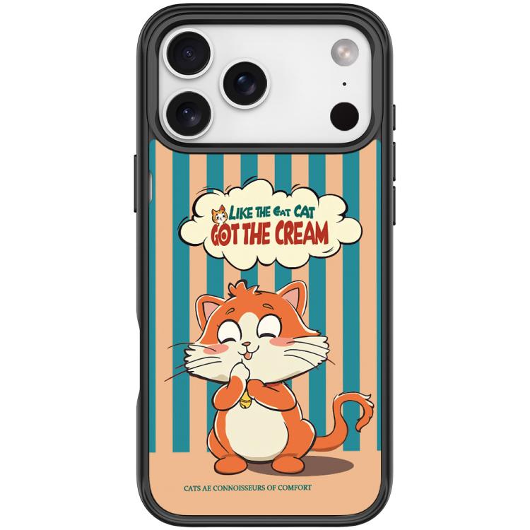 For iPhone 17 Pro Max Adorable Bell Cat Pattern Magnetic Phone Case