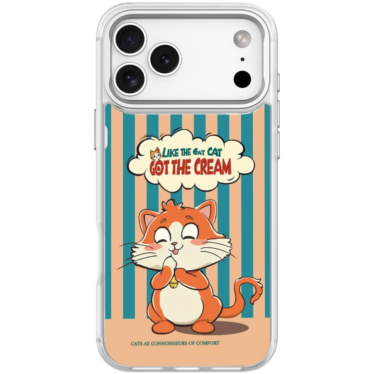 For iPhone 17 Pro Max Adorable Bell Cat Pattern Magnetic Phone Case