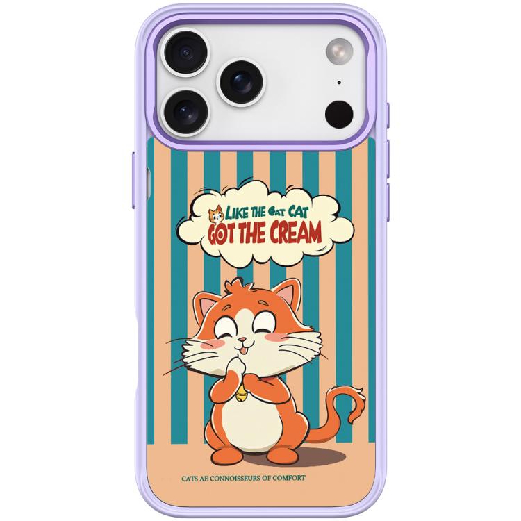 For iPhone 17 Pro Max Adorable Bell Cat Pattern Magnetic Phone Case