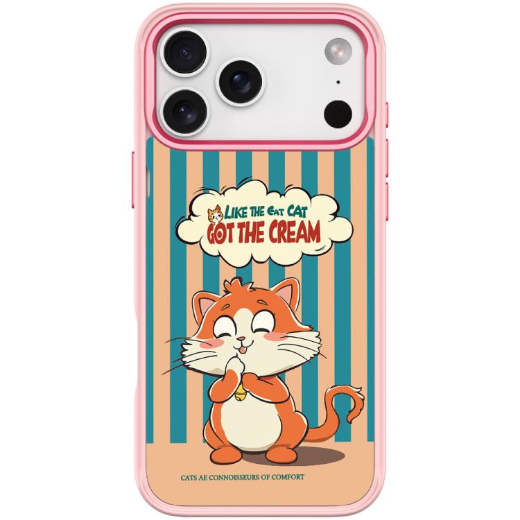 For iPhone 17 Pro Adorable Bell Cat Pattern Magnetic Phone Case