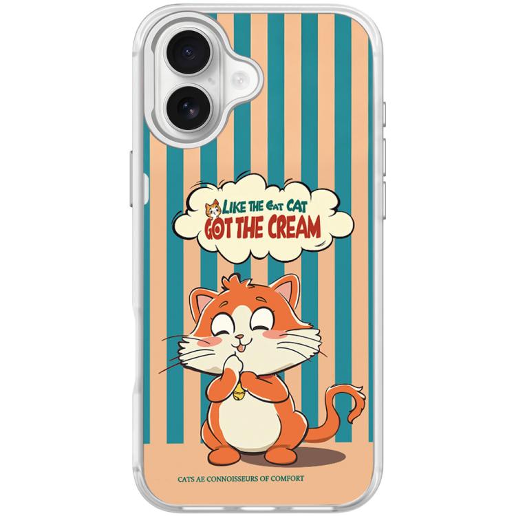 For iPhone 17 Adorable Bell Cat Pattern Magnetic Phone Case