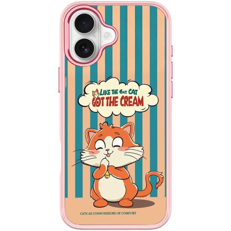 For iPhone 17 Adorable Bell Cat Pattern Magnetic Phone Case