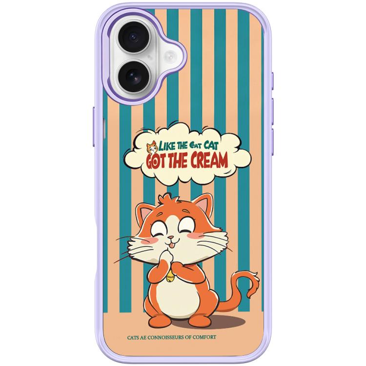 For iPhone 17 Adorable Bell Cat Pattern Magnetic Phone Case