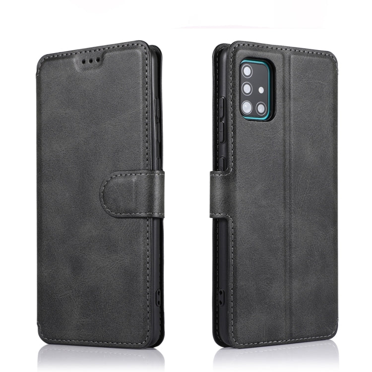 For Samsung Galaxy A71 Calf Texture Magnetic Buckle Horizontal Flip Leather Case with Holder & Card Slots & Wallet & Photo Frame