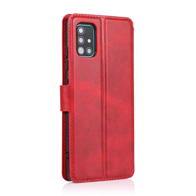 For Samsung Galaxy A71 Calf Texture Magnetic Buckle Horizontal Flip Leather Case with Holder & Card Slots & Wallet & Photo Frame