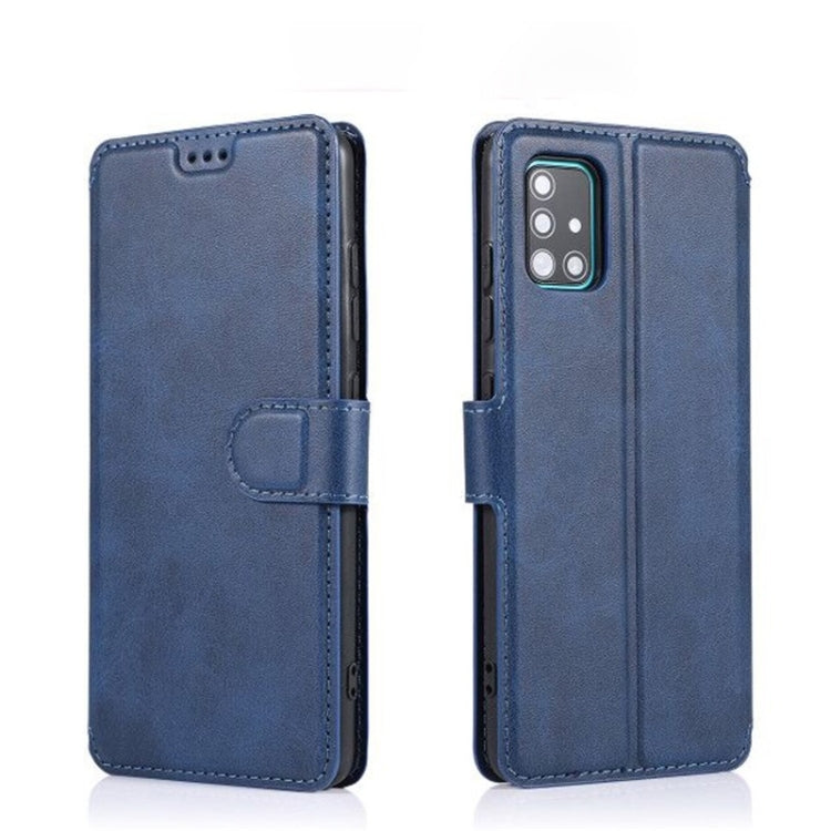 For Samsung Galaxy A71 Calf Texture Magnetic Buckle Horizontal Flip Leather Case with Holder & Card Slots & Wallet & Photo Frame