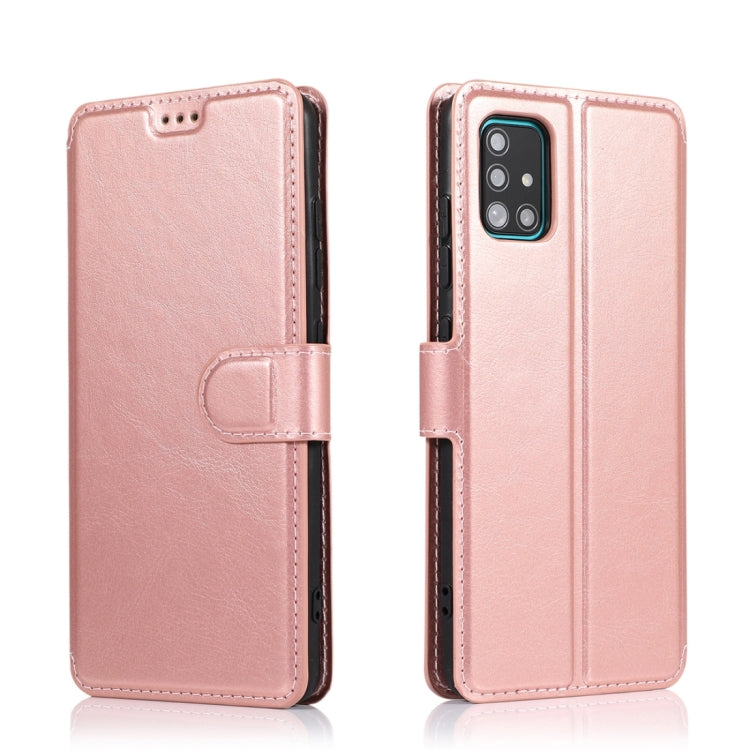 For Samsung Galaxy A71 Calf Texture Magnetic Buckle Horizontal Flip Leather Case with Holder & Card Slots & Wallet & Photo Frame