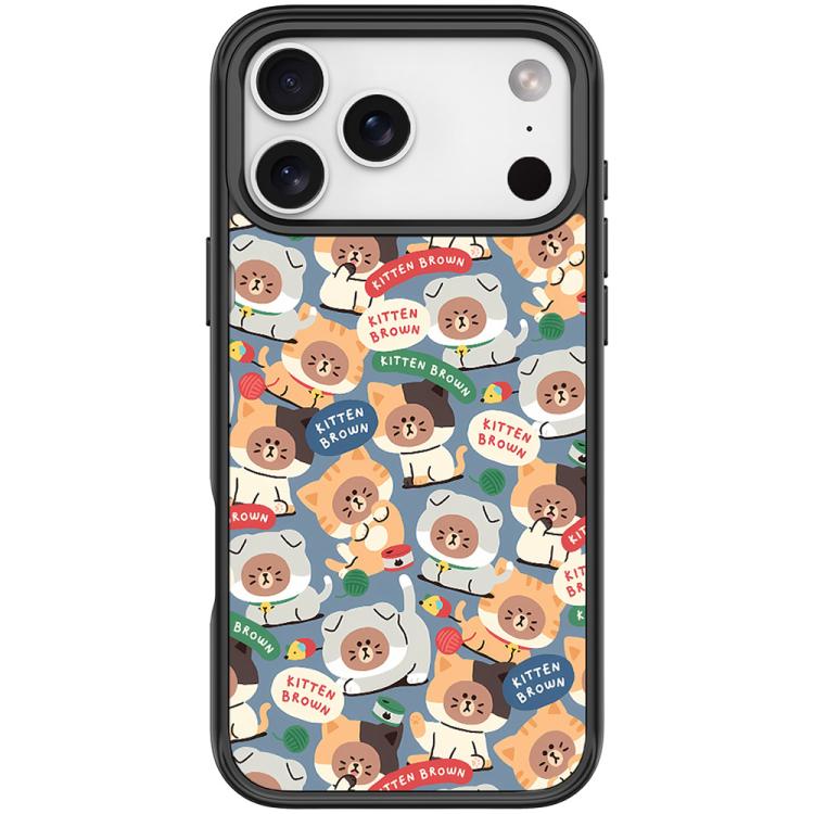 For iPhone 17 Pro Max Adorable Little Bear Pattern Magnetic Phone Case