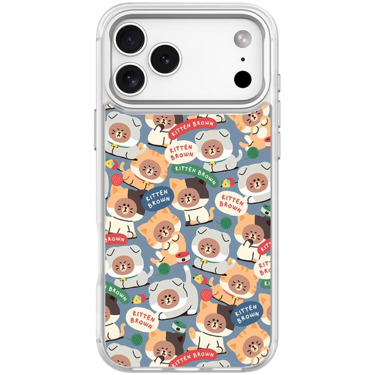 For iPhone 17 Pro Max Adorable Little Bear Pattern Magnetic Phone Case