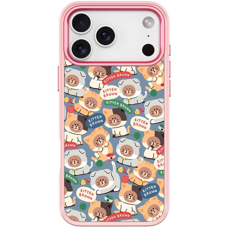 For iPhone 17 Pro Max Adorable Little Bear Pattern Magnetic Phone Case