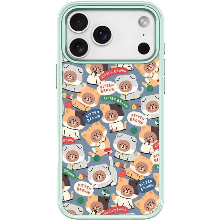 For iPhone 17 Pro Max Adorable Little Bear Pattern Magnetic Phone Case