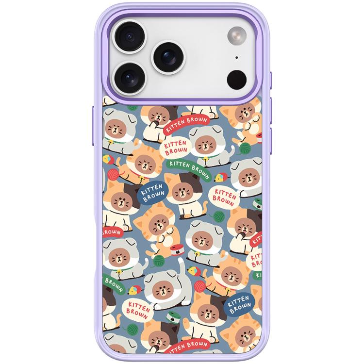 For iPhone 17 Pro Adorable Little Bear Pattern Magnetic Phone Case