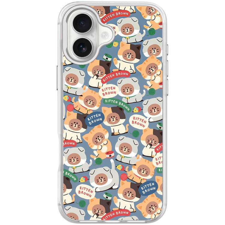 For iPhone 17 Adorable Little Bear Pattern Magnetic Phone Case