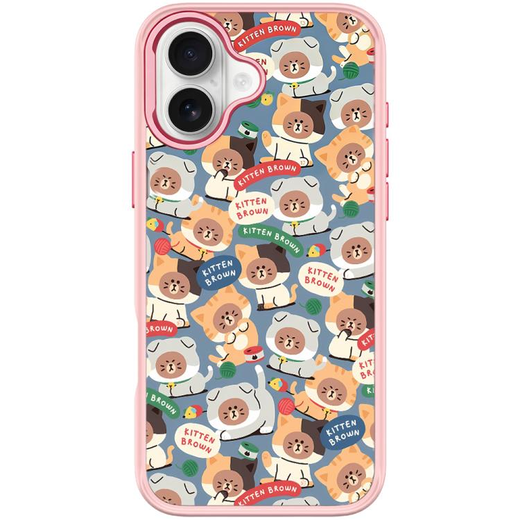 For iPhone 17 Adorable Little Bear Pattern Magnetic Phone Case