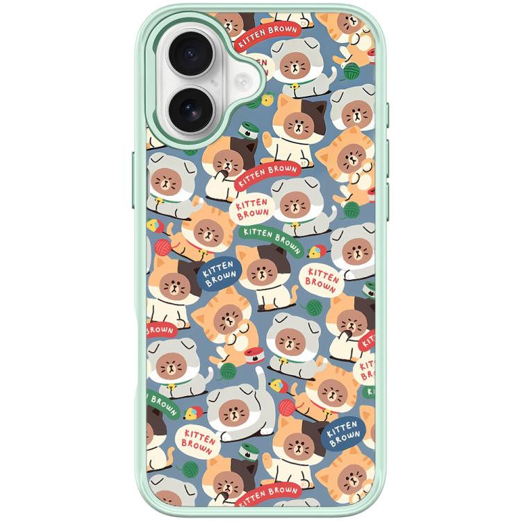 For iPhone 17 Adorable Little Bear Pattern Magnetic Phone Case