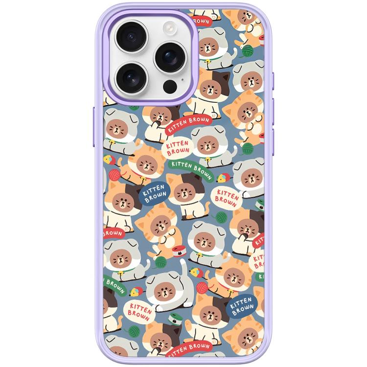 For iPhone 15 Pro Max Adorable Little Bear Pattern Magnetic Phone Case
