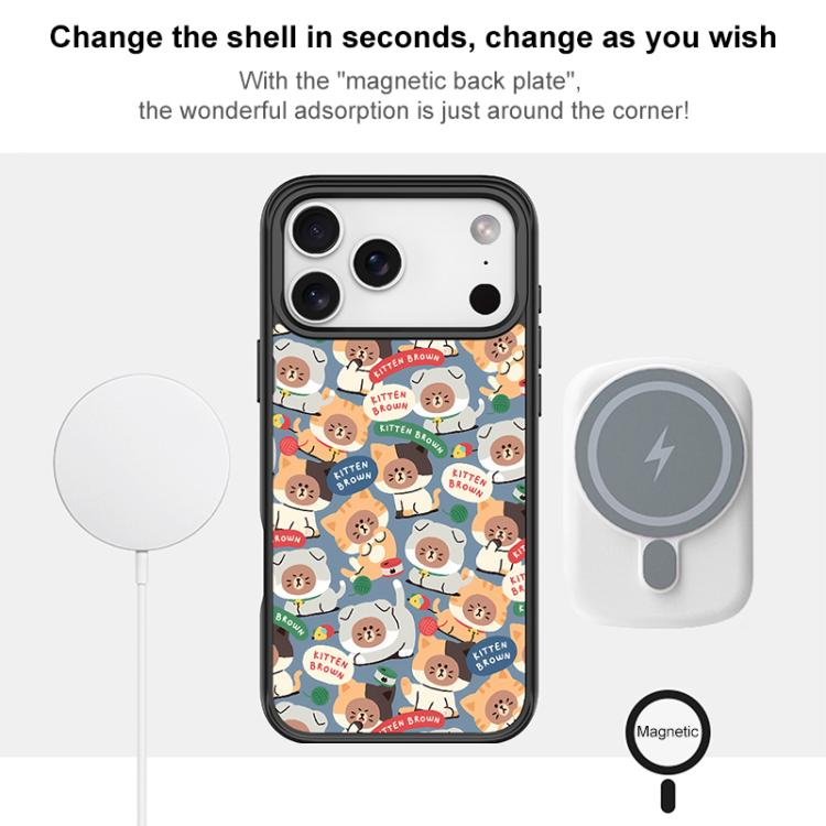 For iPhone Air Adorable Little Bear Pattern Magnetic Phone Case