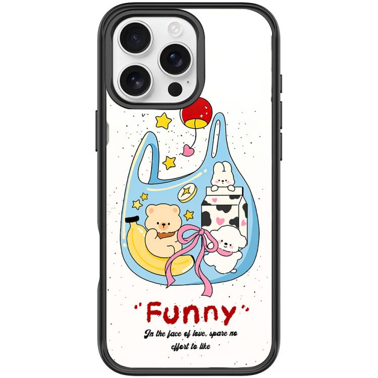 For iPhone 16 Pro Max Adorable Handbag Bear Pattern Magnetic Phone Case