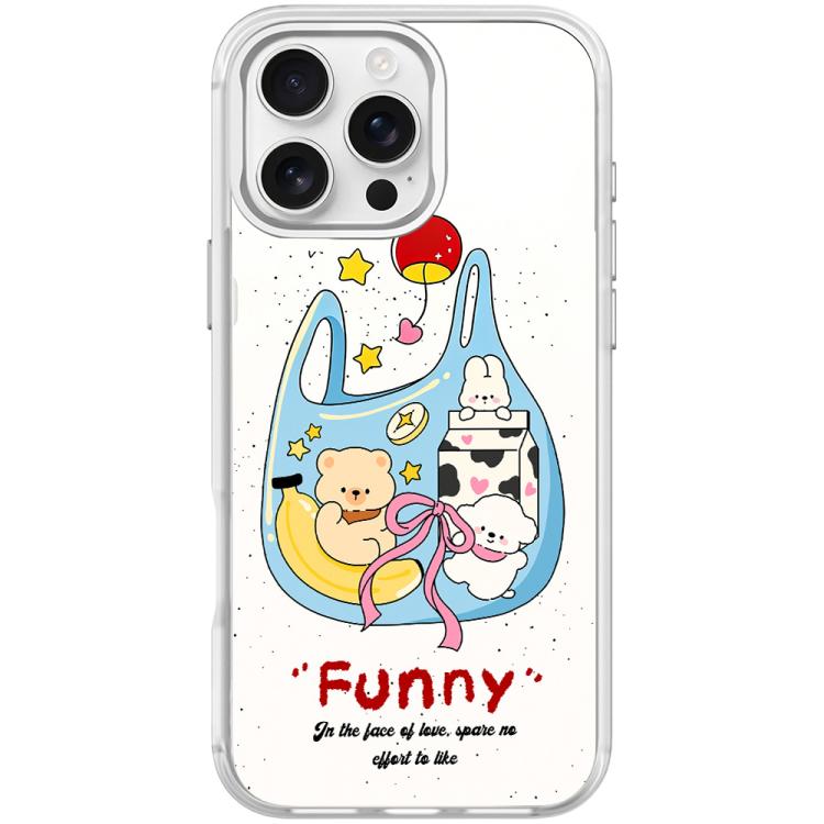 For iPhone 16 Pro Max Adorable Handbag Bear Pattern Magnetic Phone Case