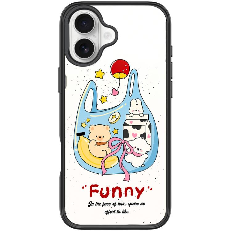For iPhone 16 Plus Adorable Handbag Bear Pattern Magnetic Phone Case