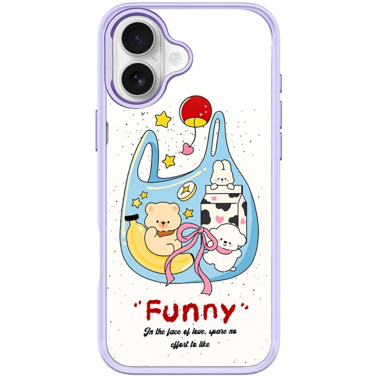 For iPhone 16 Adorable Handbag Bear Pattern Magnetic Phone Case