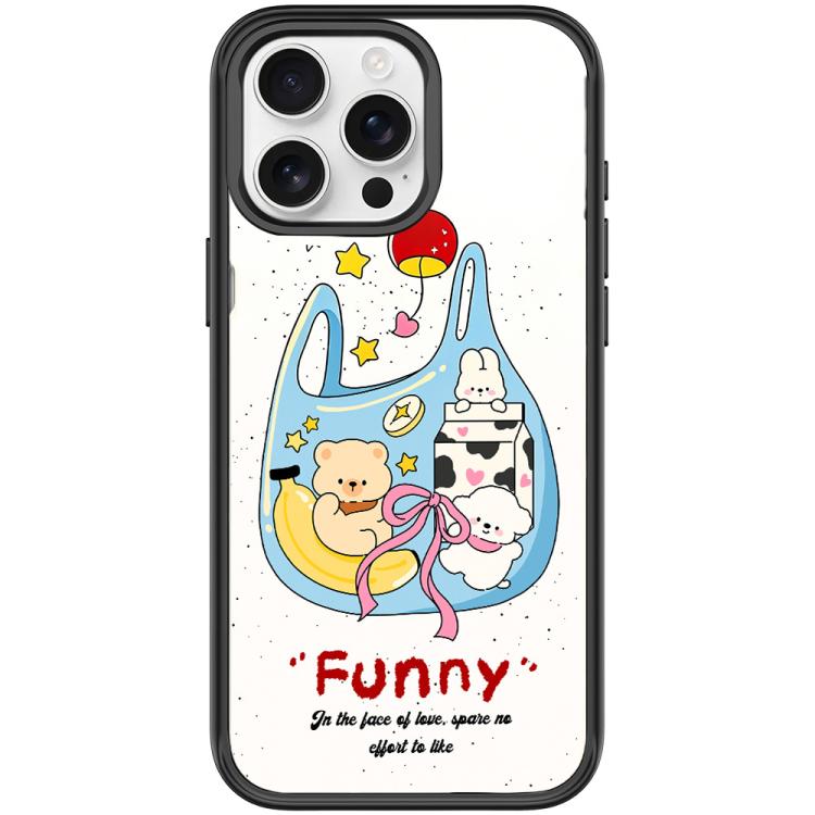 For iPhone 15 Pro Max Adorable Handbag Bear Pattern Magnetic Phone Case