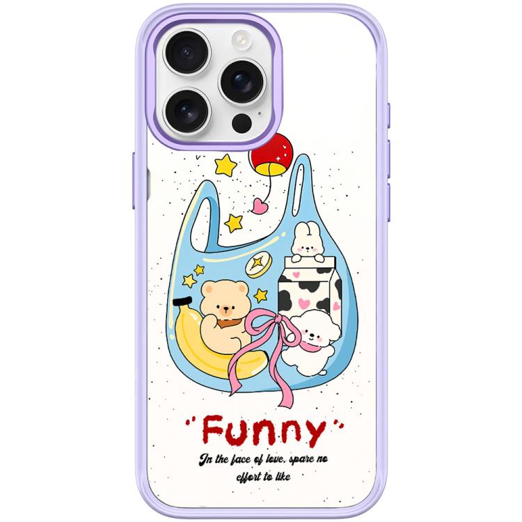 For iPhone 15 Pro Max Adorable Handbag Bear Pattern Magnetic Phone Case