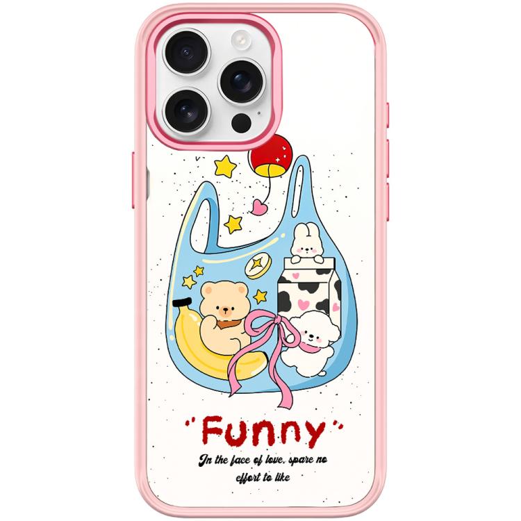For iPhone 15 Pro Adorable Handbag Bear Pattern Magnetic Phone Case