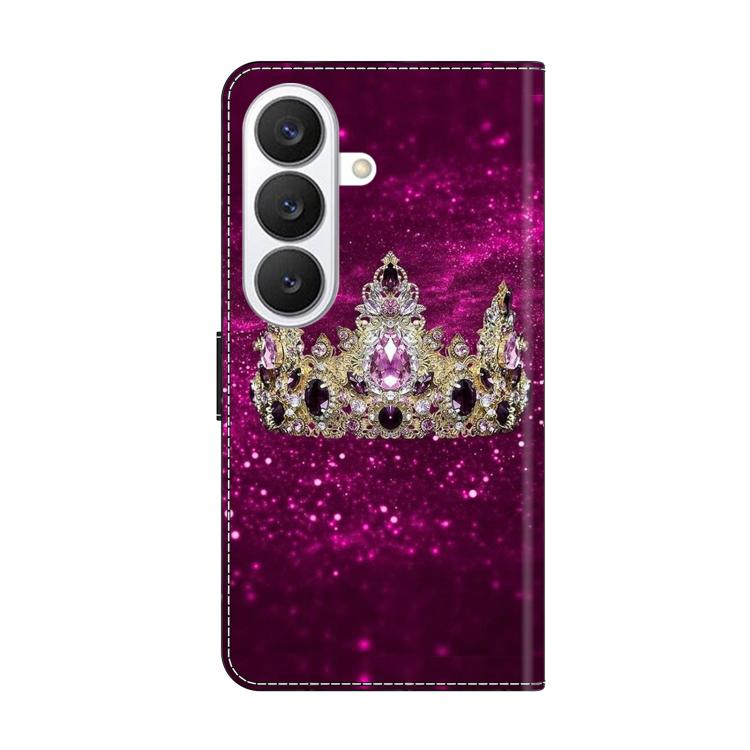 For Samsung Galaxy S26+ 5G Crystal-Like Painted Vegan Leather Phone Case