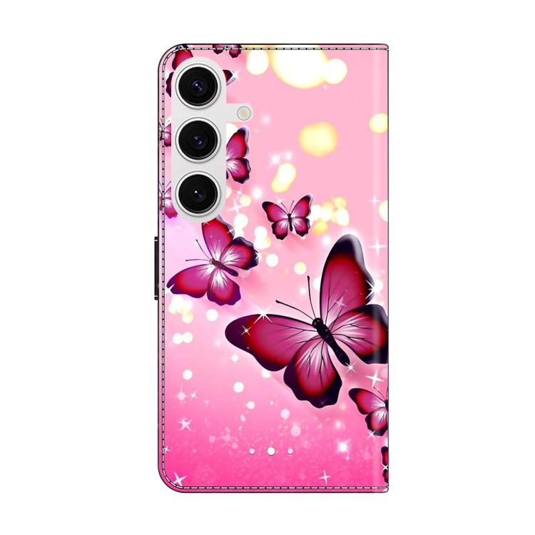 For Samsung Galaxy S25 FE 5G Crystal-Like Painted Vegan Leather Phone Case