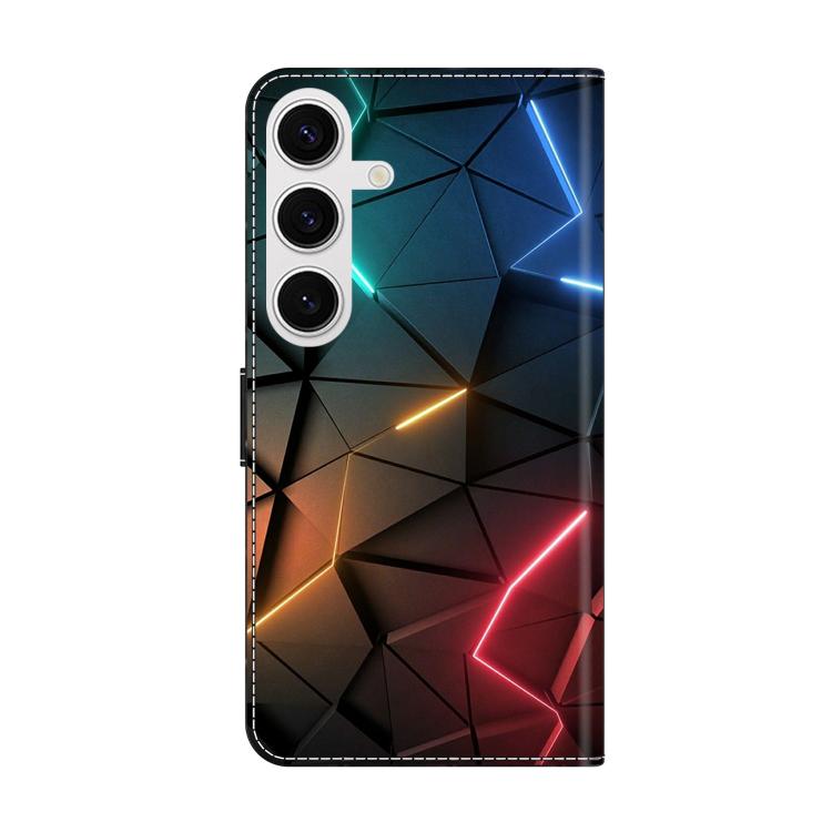 For Samsung Galaxy S25 FE 5G Crystal-Like Painted Vegan Leather Phone Case