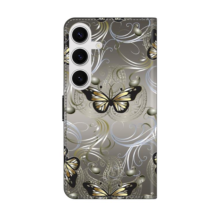 For Samsung Galaxy S25 FE 5G Crystal-Like Painted Vegan Leather Phone Case