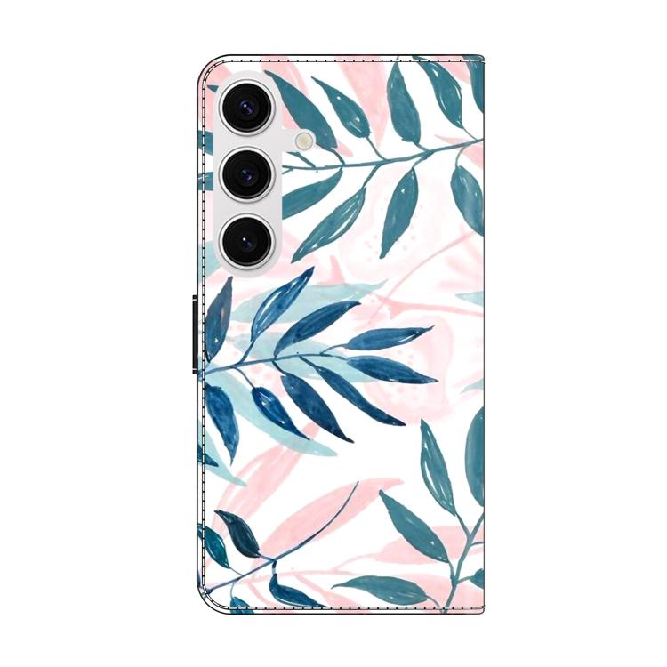 For Samsung Galaxy S25 FE 5G Crystal-Like Painted Vegan Leather Phone Case
