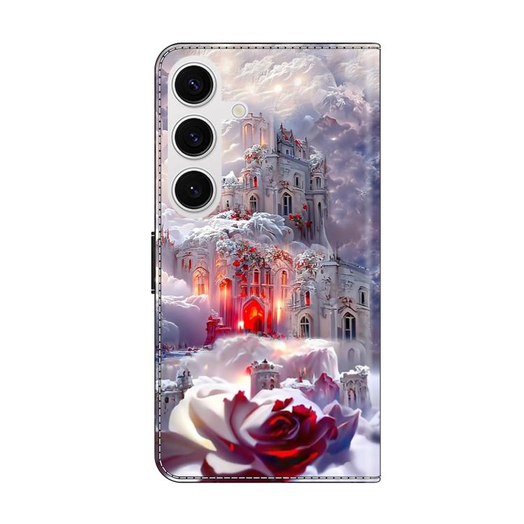 For Samsung Galaxy S25 FE 5G Crystal-Like Painted Vegan Leather Phone Case