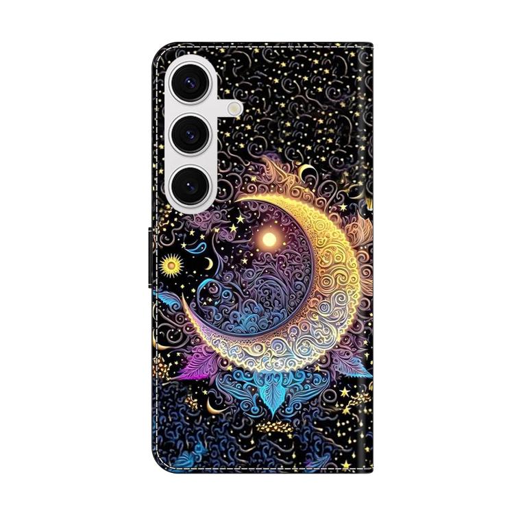 For Samsung Galaxy S24 / S25 5G Crystal-Like Painted Vegan Leather Phone Case
