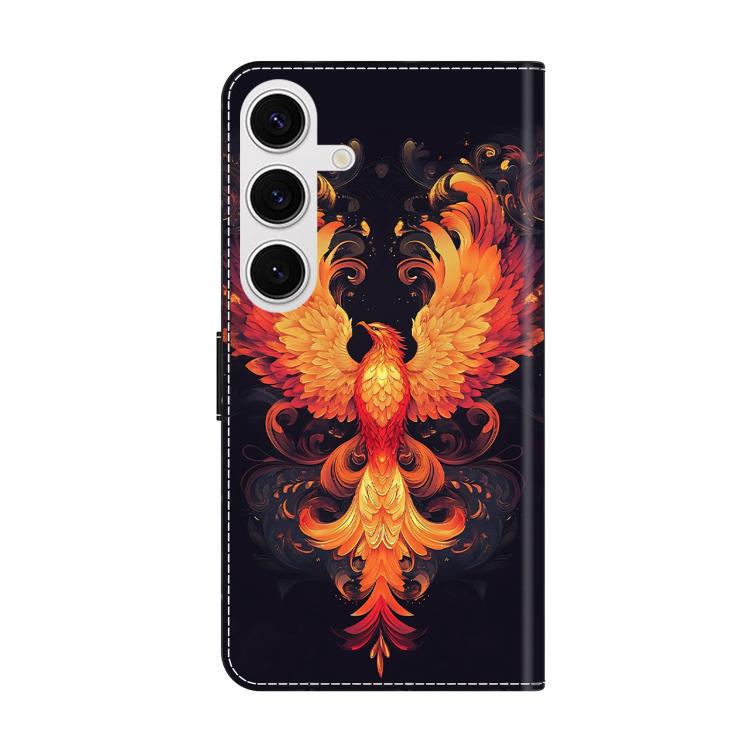 For Samsung Galaxy S24 FE 5G Crystal-Like Painted Vegan Leather Phone Case