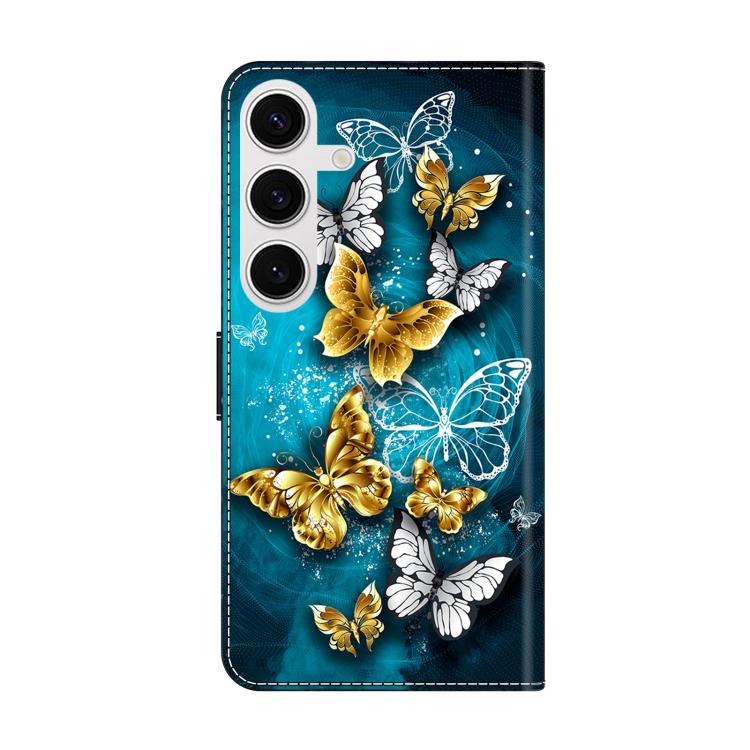 For Samsung Galaxy S24 FE 5G Crystal-Like Painted Vegan Leather Phone Case