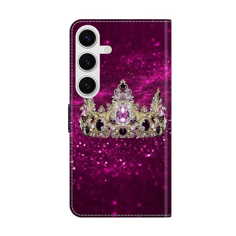 For Samsung Galaxy S24 FE 5G Crystal-Like Painted Vegan Leather Phone Case