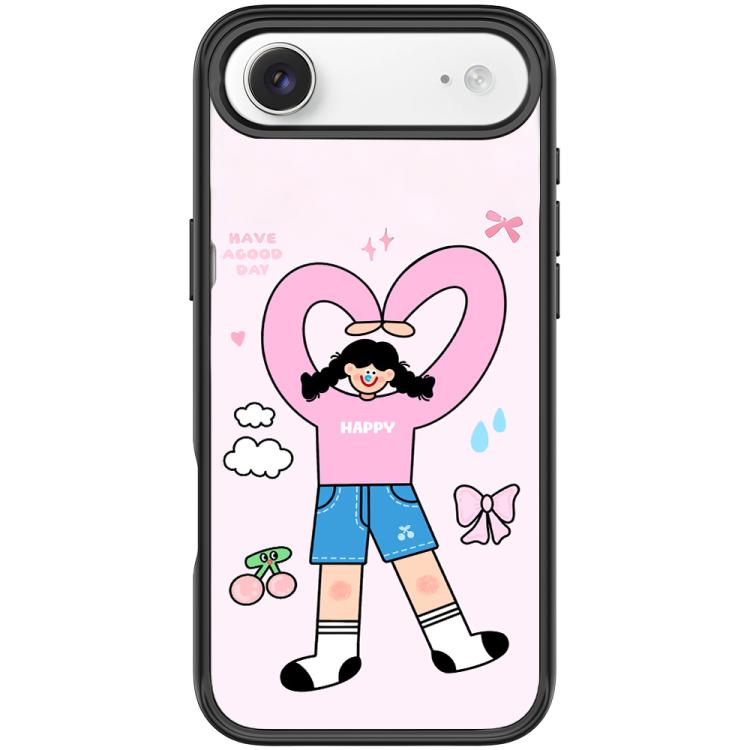 For iPhone Air Adorable Double Ponytail Heart Girl Pattern Magnetic Phone Case