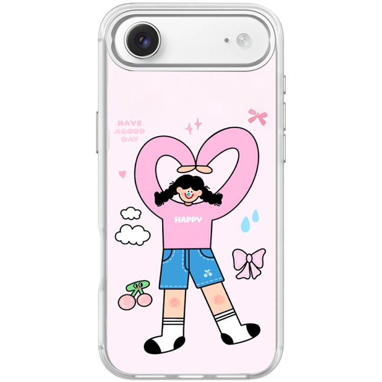 For iPhone Air Adorable Double Ponytail Heart Girl Pattern Magnetic Phone Case