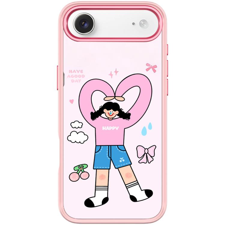 For iPhone Air Adorable Double Ponytail Heart Girl Pattern Magnetic Phone Case