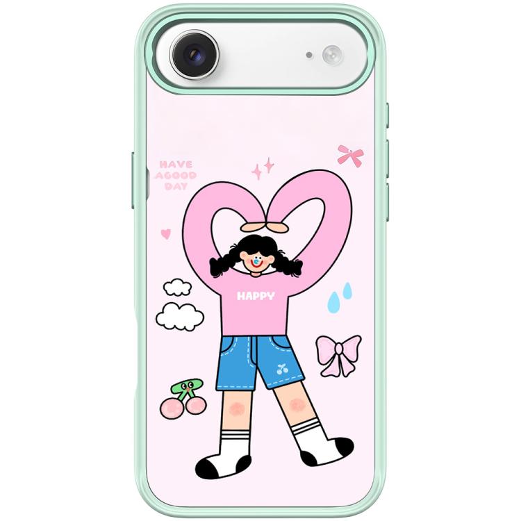 For iPhone Air Adorable Double Ponytail Heart Girl Pattern Magnetic Phone Case