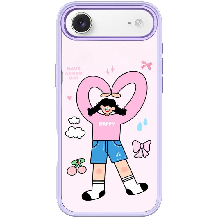 For iPhone Air Adorable Double Ponytail Heart Girl Pattern Magnetic Phone Case