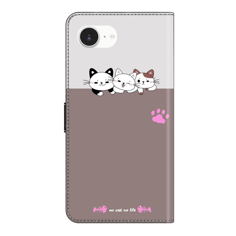 For iPhone 17e / 16e Crystal-Like Painted Vegan Leather Phone Case