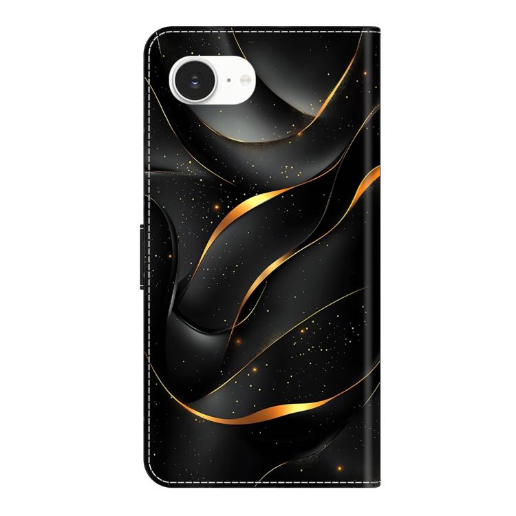 For iPhone 17e / 16e Crystal-Like Painted Vegan Leather Phone Case