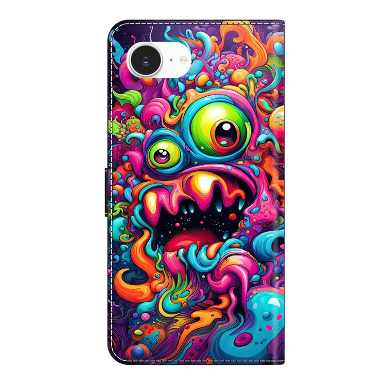 For iPhone 17e / 16e Crystal-Like Painted Vegan Leather Phone Case