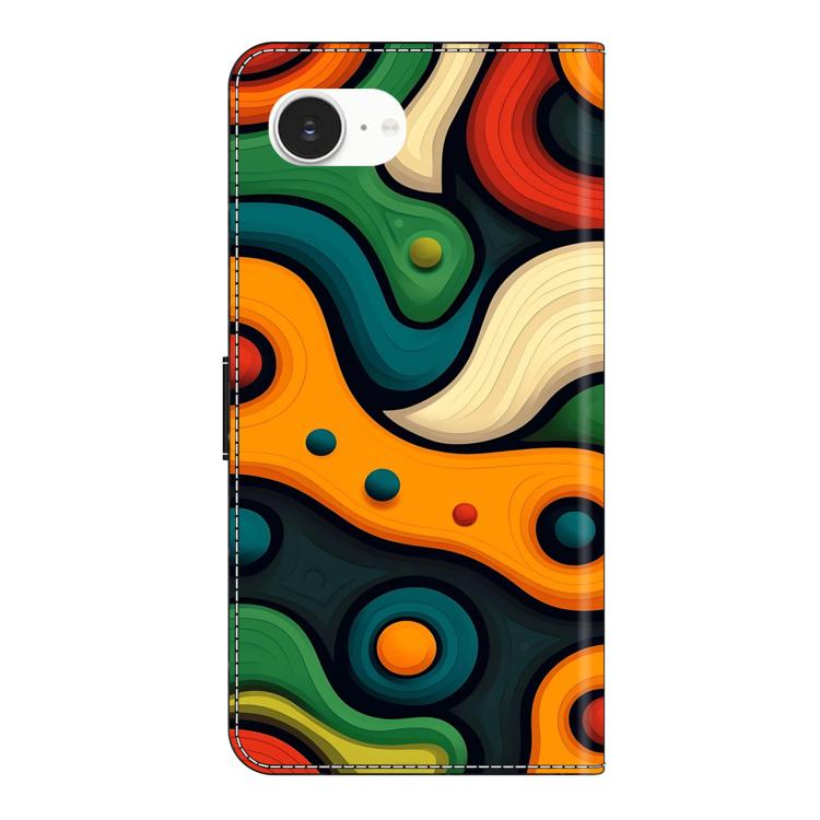 For iPhone 17e / 16e Crystal-Like Painted Vegan Leather Phone Case
